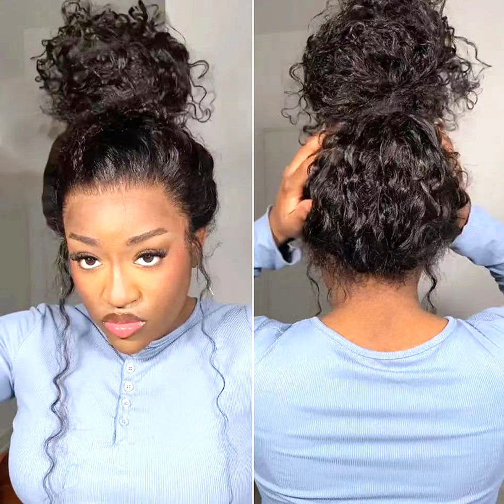 Invisible Strap 360 Lace Wig – 30 Inch Water Wave Glueless Human Hair