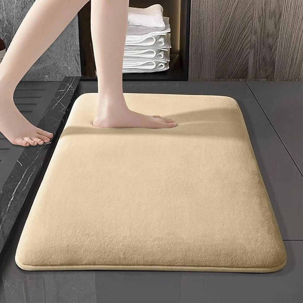 Thumbnail: Thick Solid Color Bathroom Mat – Soft, Absorbent, Non-Slip Rug for Toilet