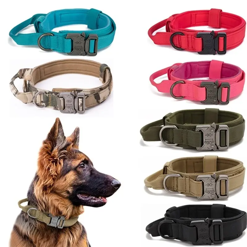 COOYOMOO Tactical Dog Collar & Leash Set – Adjustable, Breakaway, Quick Release