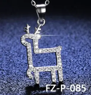 Thumbnail: S925 VVS Moissanite & CZ Pendant Necklace for Women