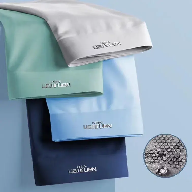 Thumbnail: 4‑Pack Men’s Ice Silk Breathable Boxer Shorts