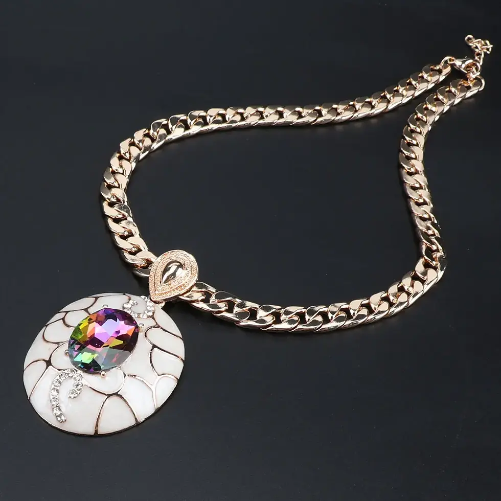 Thumbnail: Women Jewelry Set Brand  Gold Color Jewelry Set