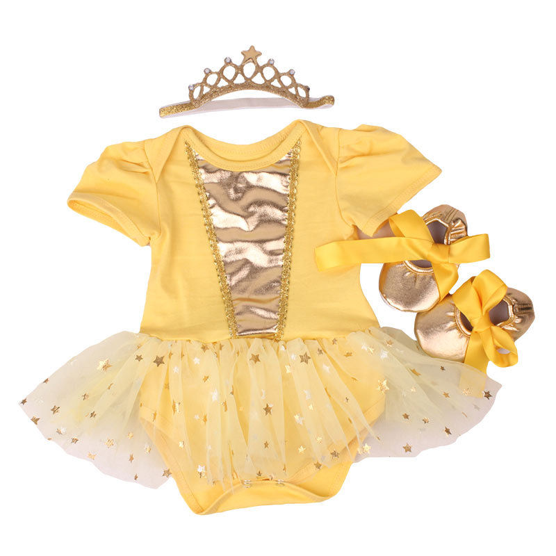 Thumbnail: 0–2 Years Baby Girls 3pcs Party Birthday Costume Set