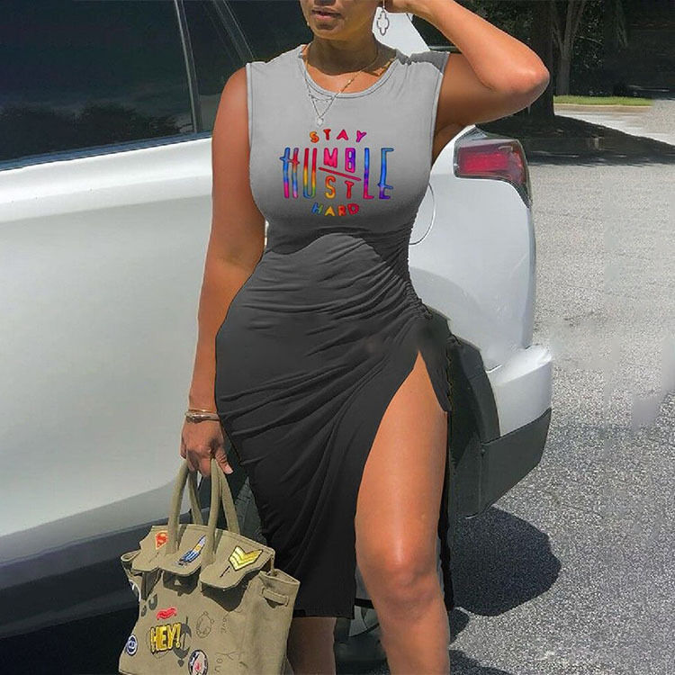 Thumbnail: Patchwork Bodycon Mini Dress Short Sleeve Sexy Club Wear Women Fashion