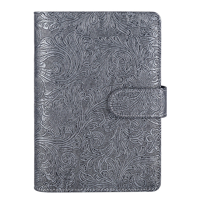 Thumbnail: Vintage Embossed PU Leather Binder Cover – A5/A6 DIY Notebook Planner