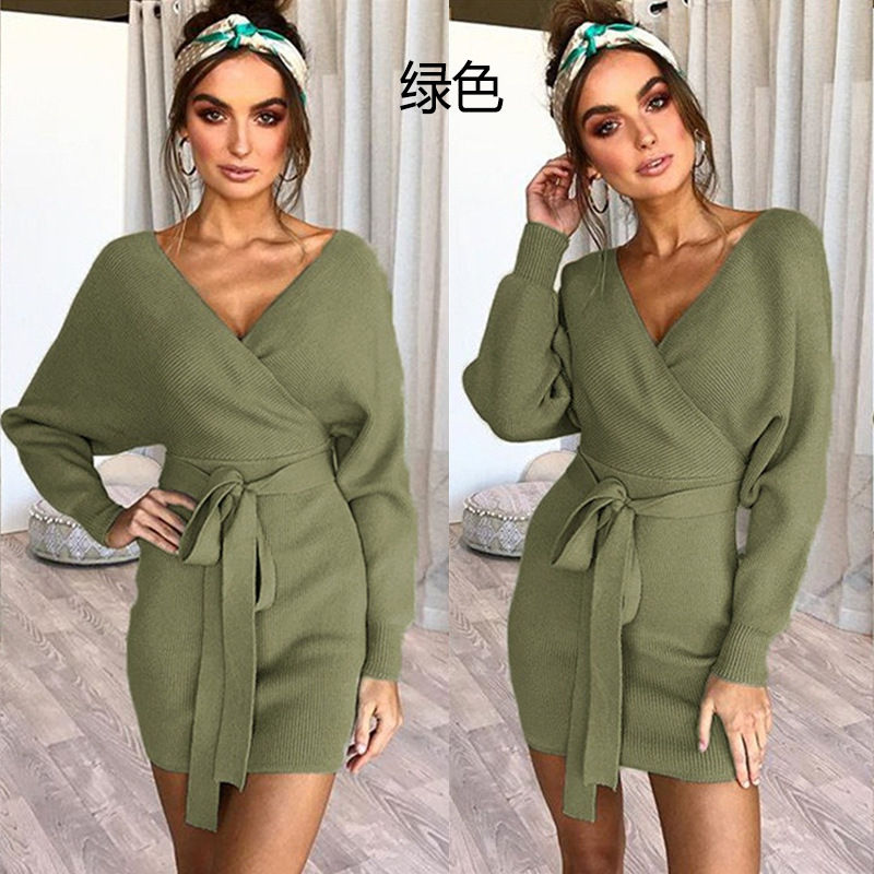 Thumbnail: Trendy Women Lurex Knitted Bodycon Maxi Dress Sweater Tunic