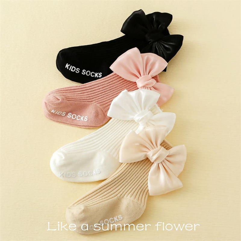 Thumbnail: Korean Baby Loose Socks – White Bottom Soft Cotton Blend Socks (0–12M)