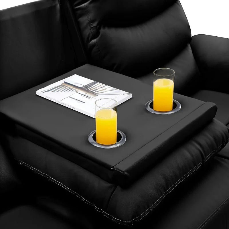 Thumbnail: Reclining Leather Sofa with 2 Recliners and 3-Seater