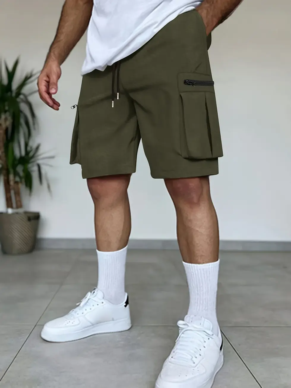 Thumbnail: Men's Summer Drawstring Shorts Multi-Pocket Casual Fit