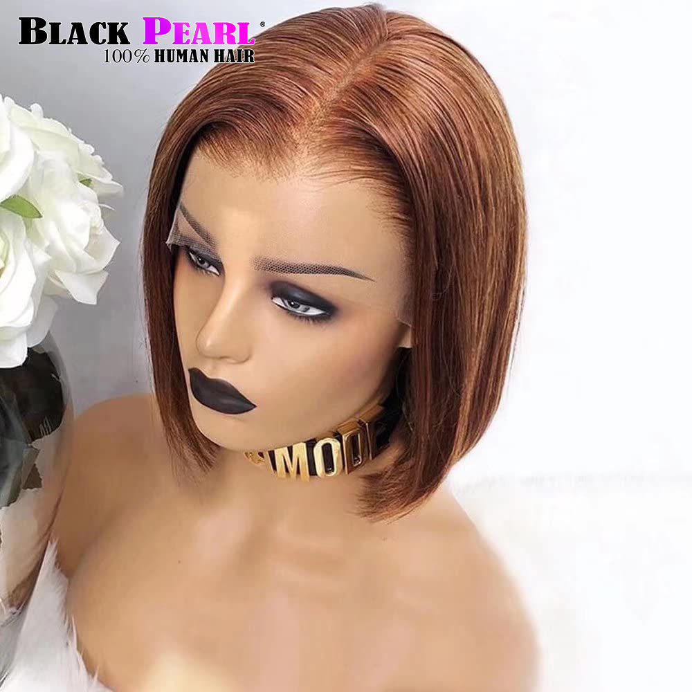 13x5x2 HD Lace Front Straight Human Hair Wig Natural Brown for Women
