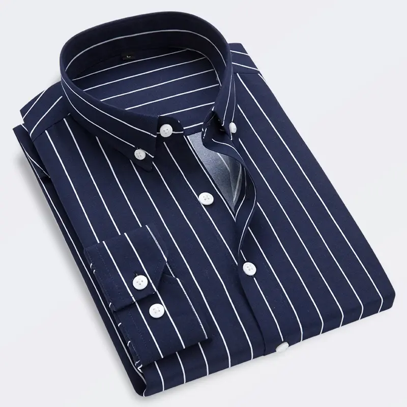 Men's Striped Long Sleeve Shirt – Smart Casual Autumn Daily Wear