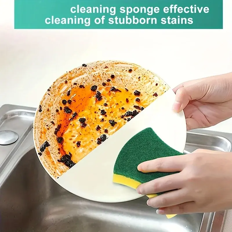 Thumbnail: Multipurpose Double‑Sided Cleaning Sponges – Durable Scouring Pads