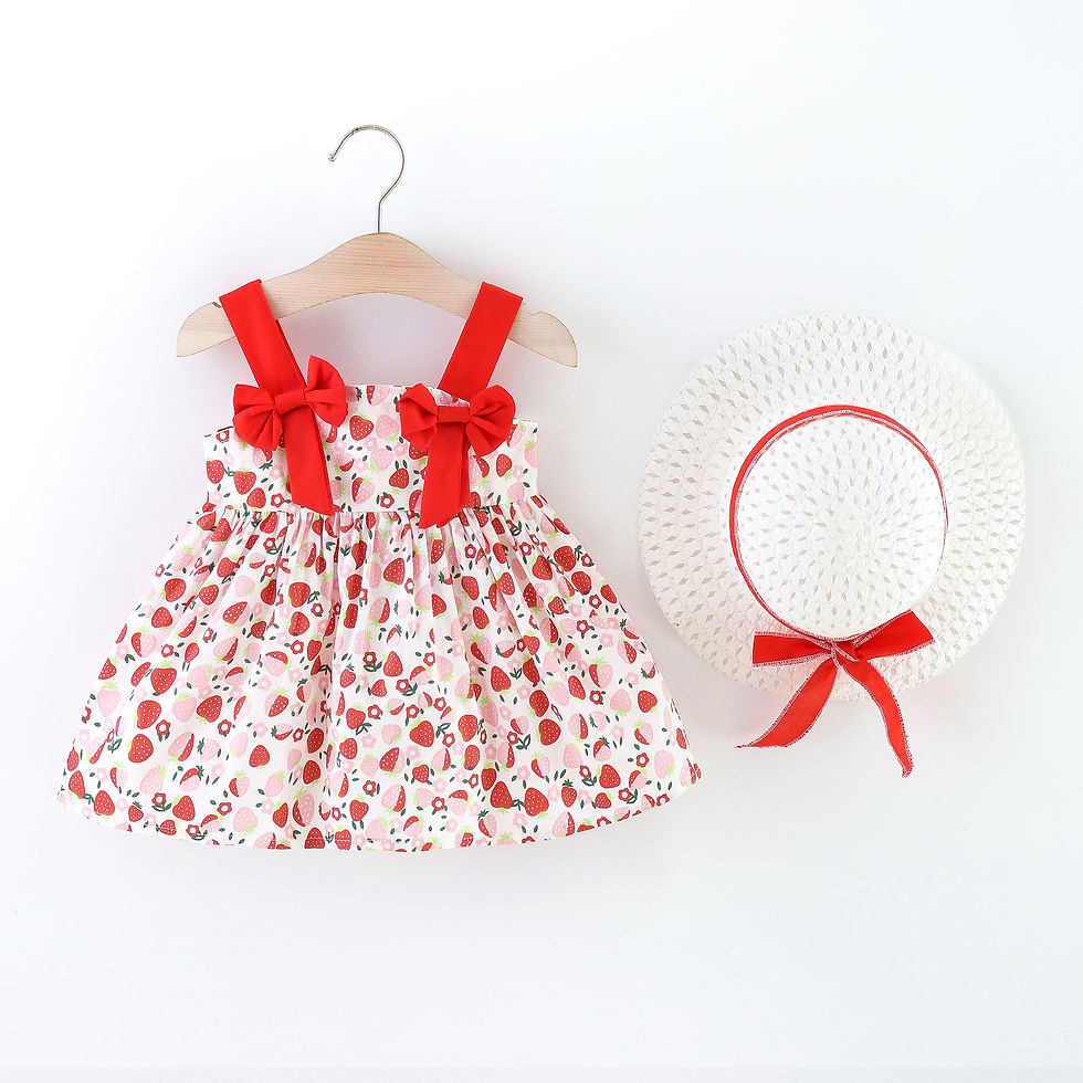 Thumbnail: Summer New Girls' Dress – Korean Version Floral Baby Stylish Outfit