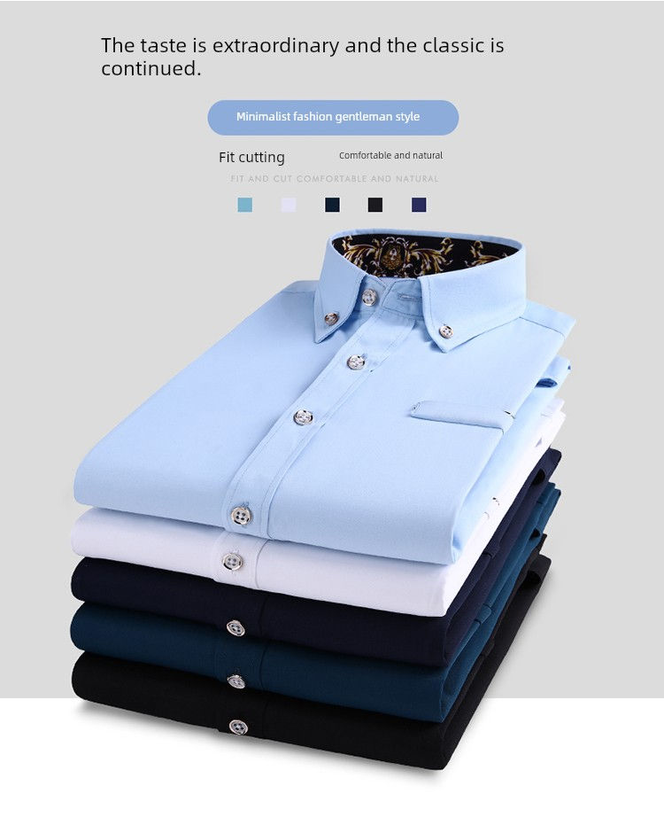 Thumbnail: Men’s Business Casual Floral Shirt – Non-Iron, Long Sleeve, Spring