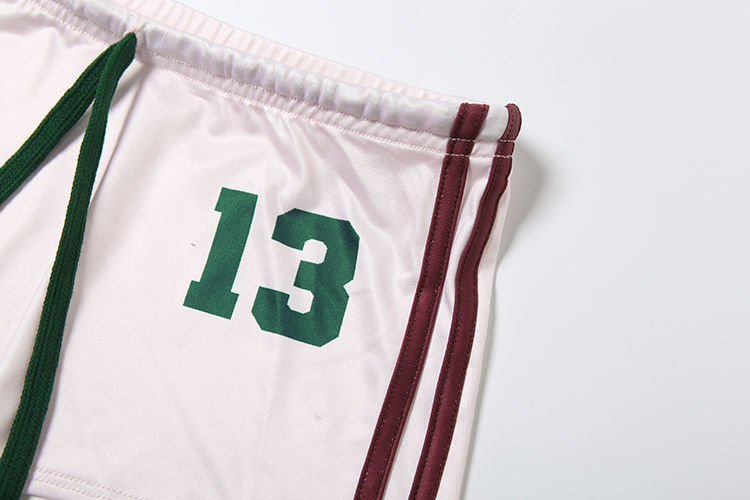 Thumbnail: Two-Piece Letter Print Crop Top and Shorts Set – Sporty Streetwear Outfit