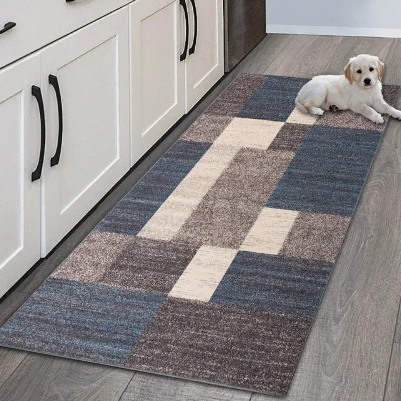 Geometric Floor Mat – Non-Slip Kitchen & Living Room Carpet