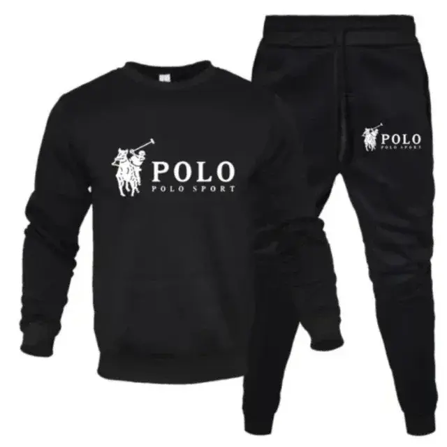Thumbnail: Men’s Autumn Winter Round‑Neck Sweatshirt & Joggers Set