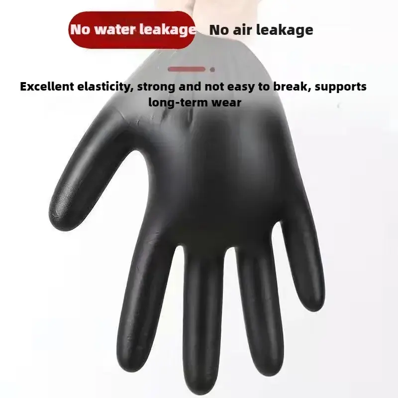 Thumbnail: Disposable Nitrile Gloves – Waterproof, Thick, for Kitchen & Household Cleaning