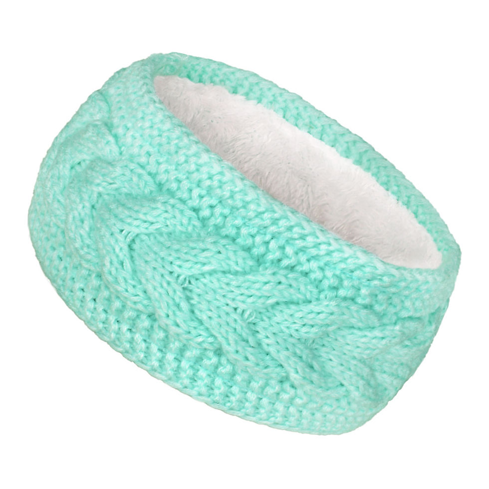 Thumbnail: Winter Knitted Velvet Lined Headband Windproof Warm Outdoor Wear