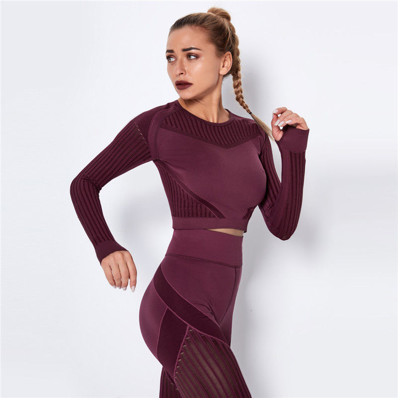 Thumbnail: Women's Seamless Workout Set High Waist Yoga Gym Outfit