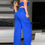 Thumbnail: RHJPEADL V-Neck Crop Top & Wide-Leg Pants Set – Summer Two-Piece Outfit