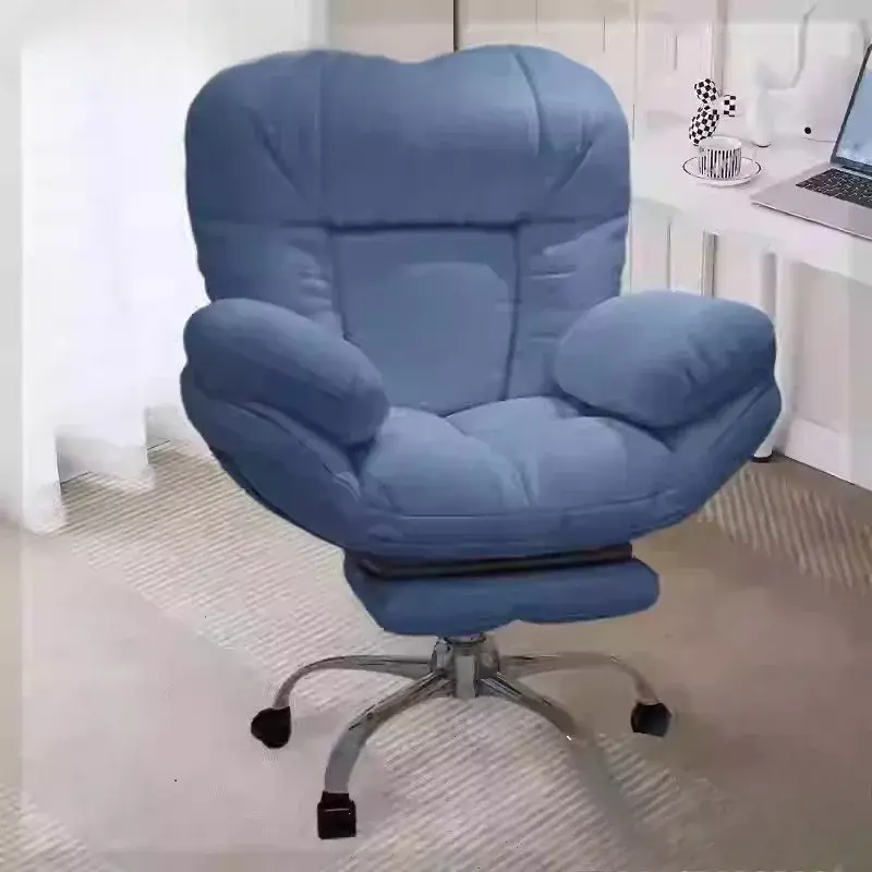 Thumbnail: Comfortable Swivel Office Chair – Lazy Rolling Armchair with Technology Fabric