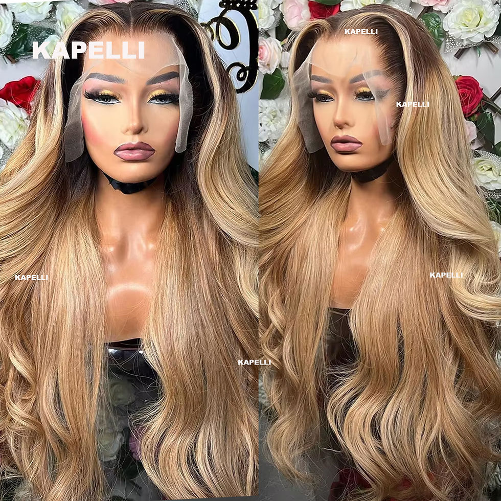 Ombre 1B/27 Honey Blonde Wig – Lace Front Brazilian Remy Human Hair