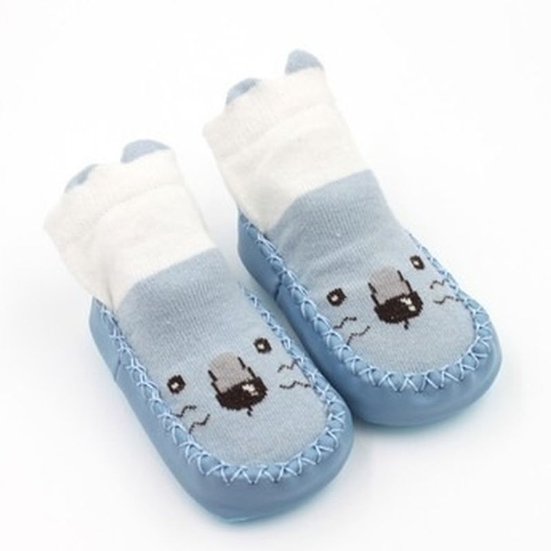 Thumbnail: Toddler Indoor Sock Shoes – Winter Thick Terry Cotton Baby Booties (0–4Y)