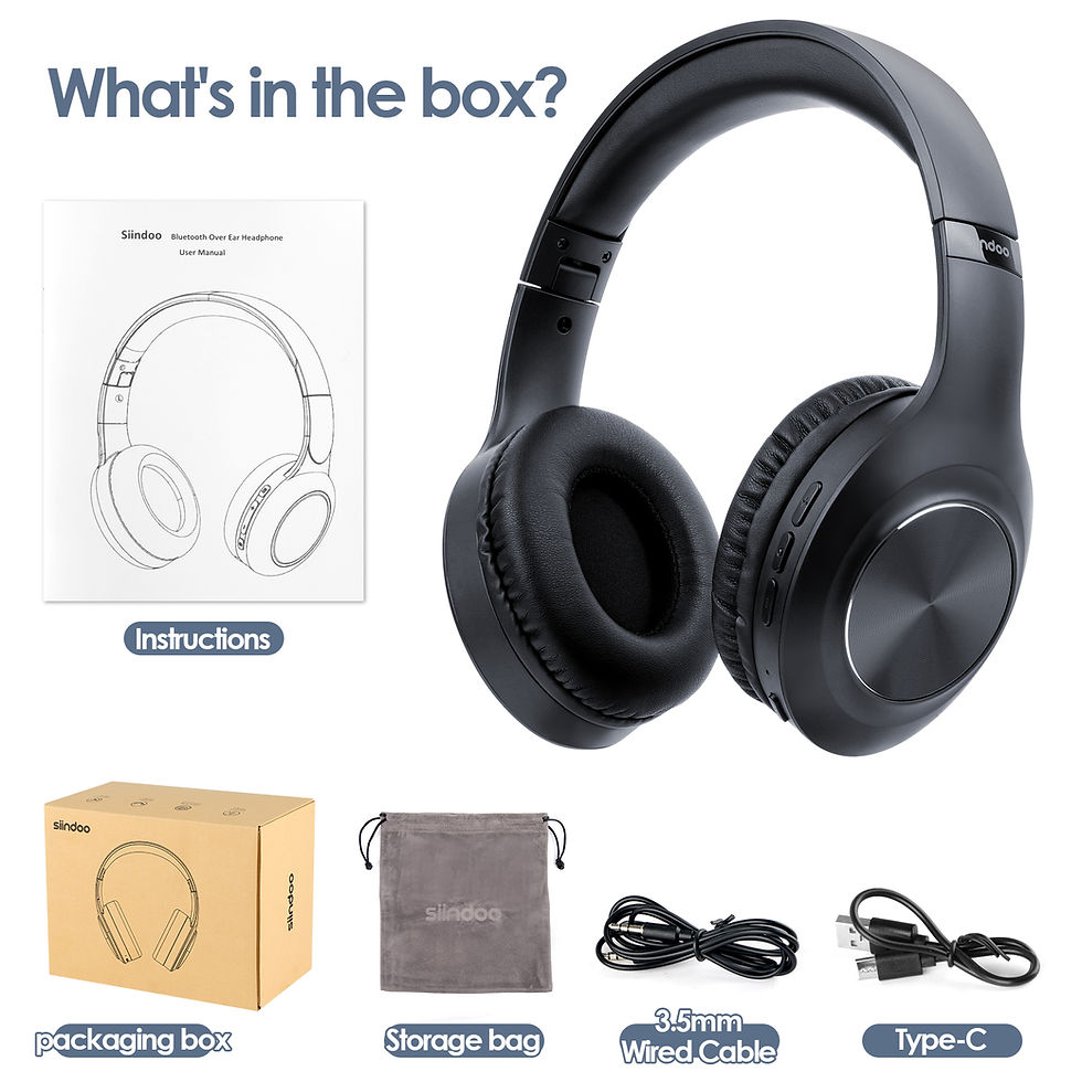 Thumbnail: Foldable Over-Ear ANC Wireless Bluetooth Headphones