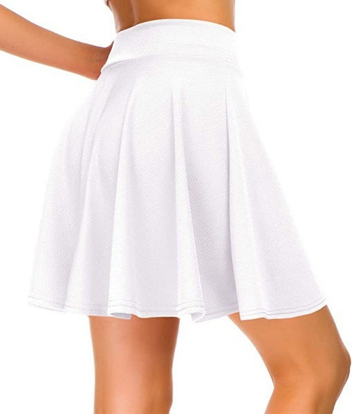 Thumbnail: Stretchy Flared Mini Skater Skirt for Women
