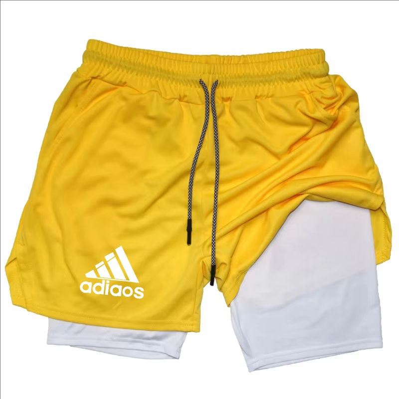 Thumbnail: Men's Two-in-One Compression Sports Shorts with Pockets