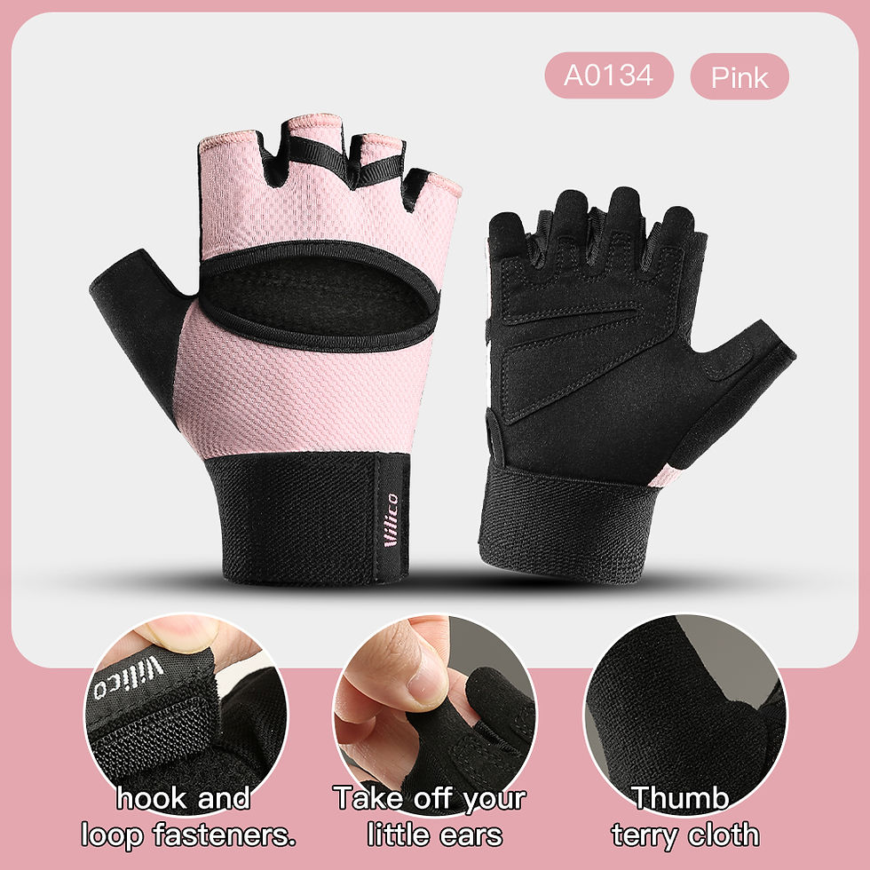 Thumbnail: Breathable Workout Gloves for Gym, Lifting, Fitness & Climbing