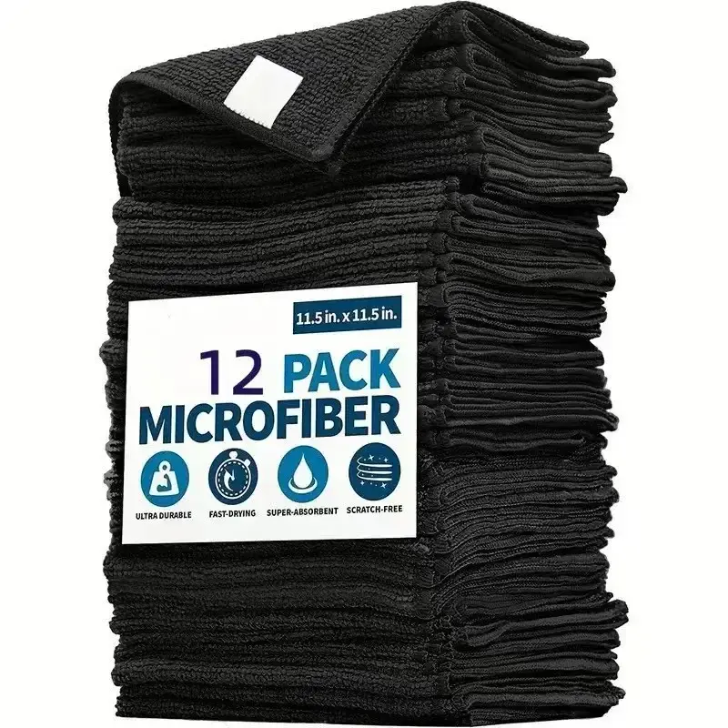 Thumbnail: Thickened Microfiber Cleaning Cloths Lint-Free Reusable Towels