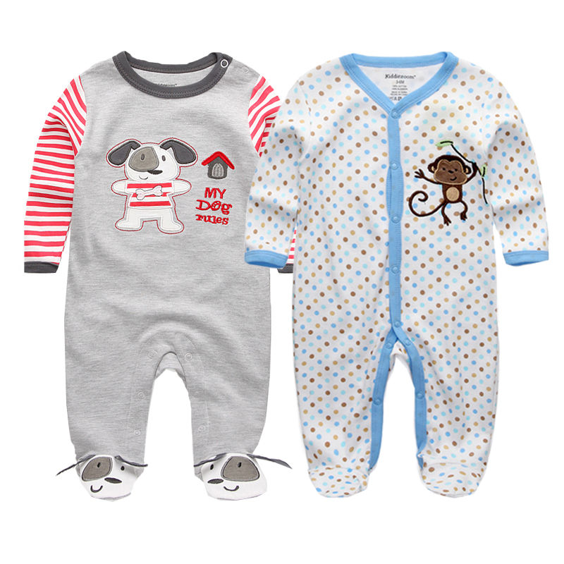 Thumbnail: Newborn Pajamas 1/2Pcs Baby Romper Long Sleeve
