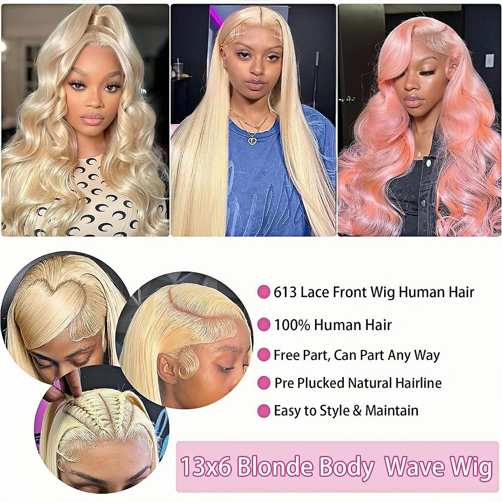 Thumbnail: 613 Blonde 13x6 HD Lace Front Wig – Straight Brazilian Human Hair