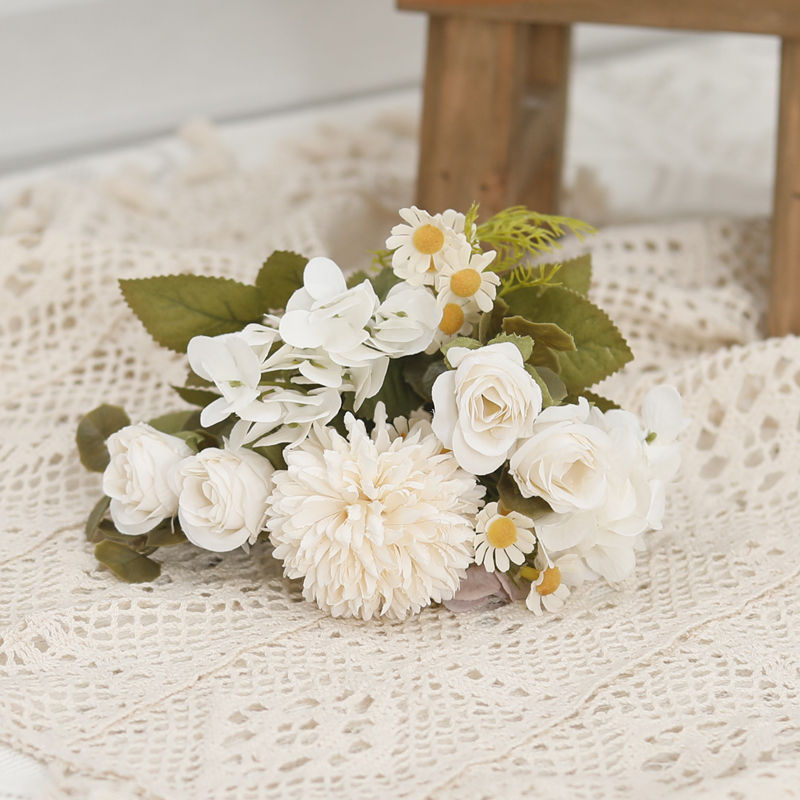 Thumbnail: Silk Rose & Sunflower Bouquet – Christmas & Valentine’s Day Floral Decoration