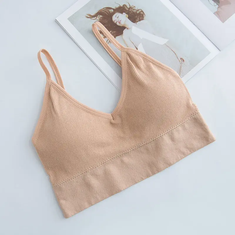 Thumbnail: Breathable Thin Shoulder Strap Sports Bra for Women Fitness Underwear