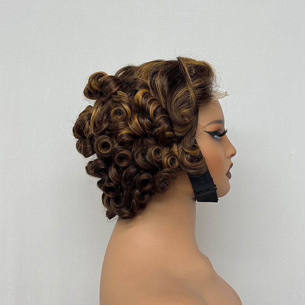 Thumbnail: Short Bouncy Pixie Wig with 4x4 Lace Closure – Brazilian Hair