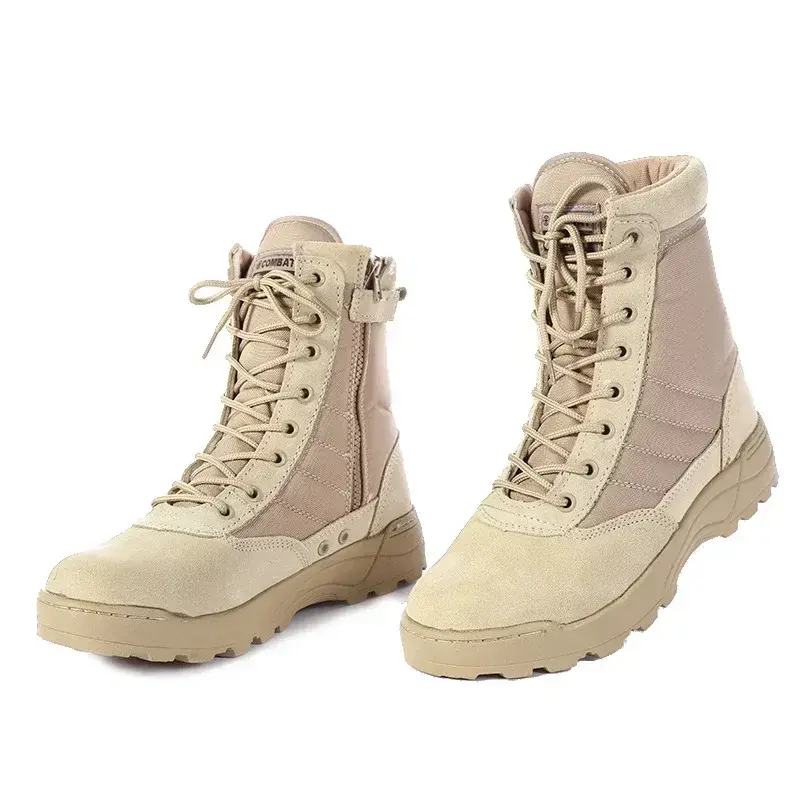 Thumbnail: Mens Tactical Military Boots High Top Waterproof Outdoor Combat Shoes