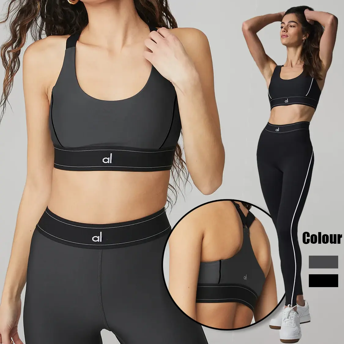Seamless Yoga Set for Women – Airlift Bra & High-Waist Leggings
