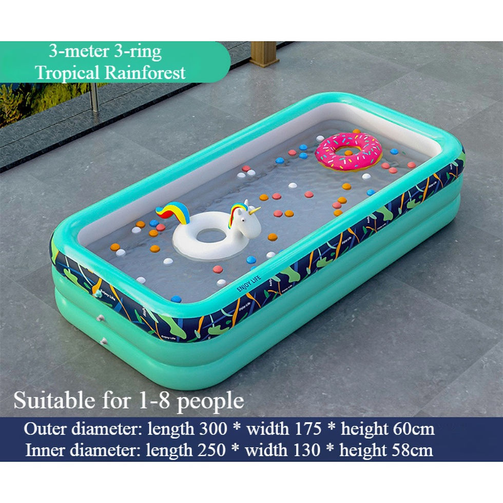 Thumbnail: Large Inflatable Swimming Pool 2m / 2.6m PVC Family Pool for Kids & Adults
