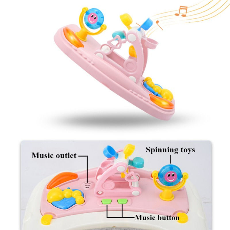 Thumbnail: 2-in-1 Baby Walker with Music & Light – Dining Tray & Safety Brake Design