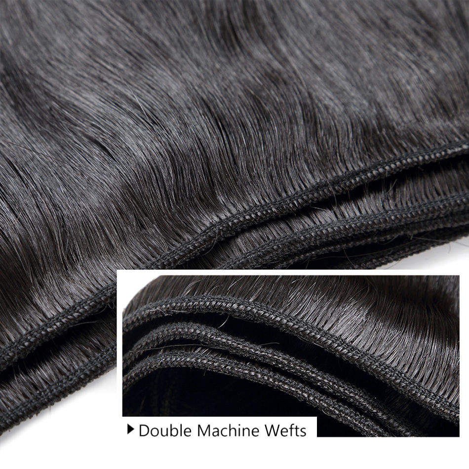 Thumbnail: Straight Burmese Remy Human Hair Bundles Natural Black Weaving 1–4pcs