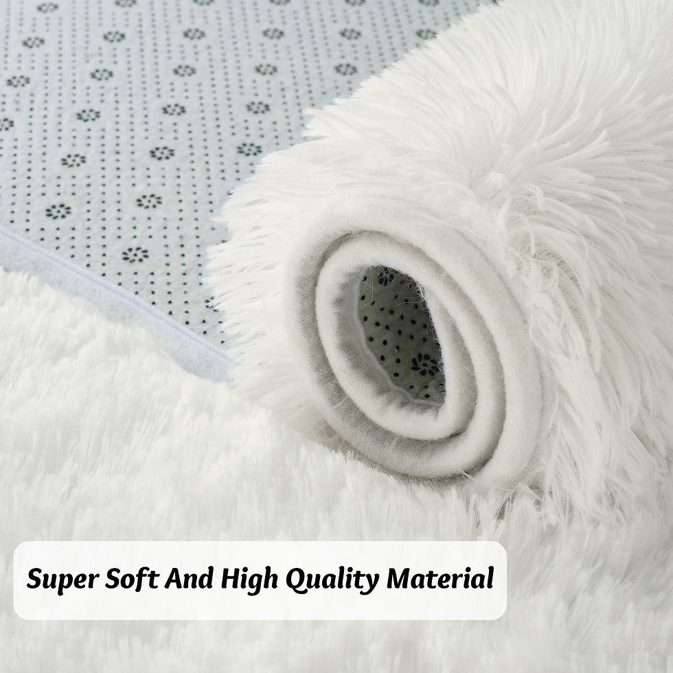 Thumbnail: Fluffy Area Rug – Soft Bedroom & Living Room Carpet for Kids