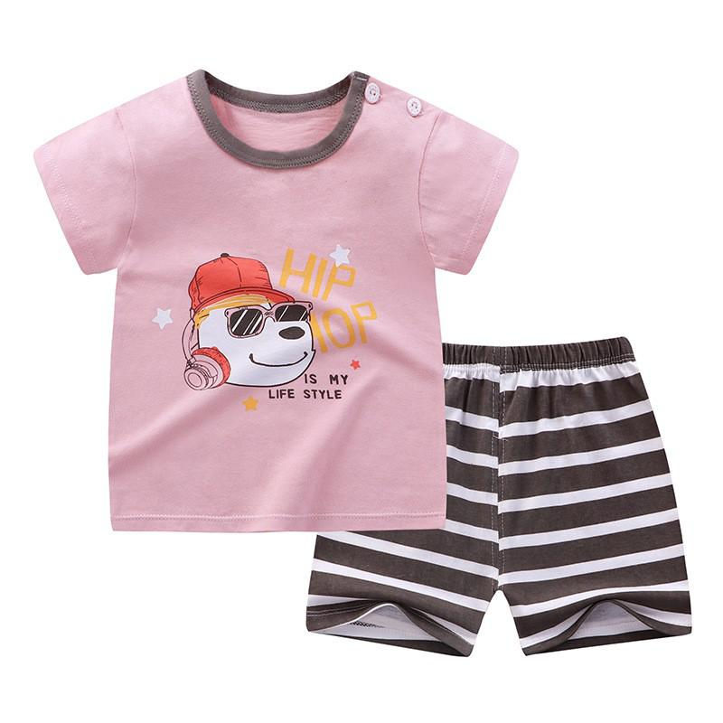 Thumbnail: Boys and Girls Summer Casual T Shirt and Shorts Set for Ages 0 to 4