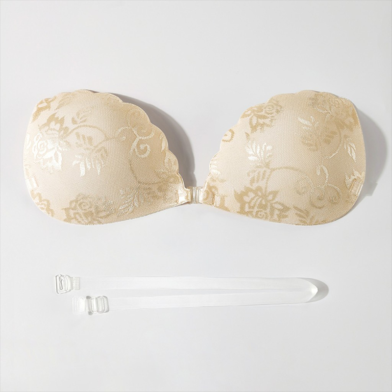 Thumbnail: Silicone Push Up Bra with Invisible Support and Reusable Nipple Covers for Women