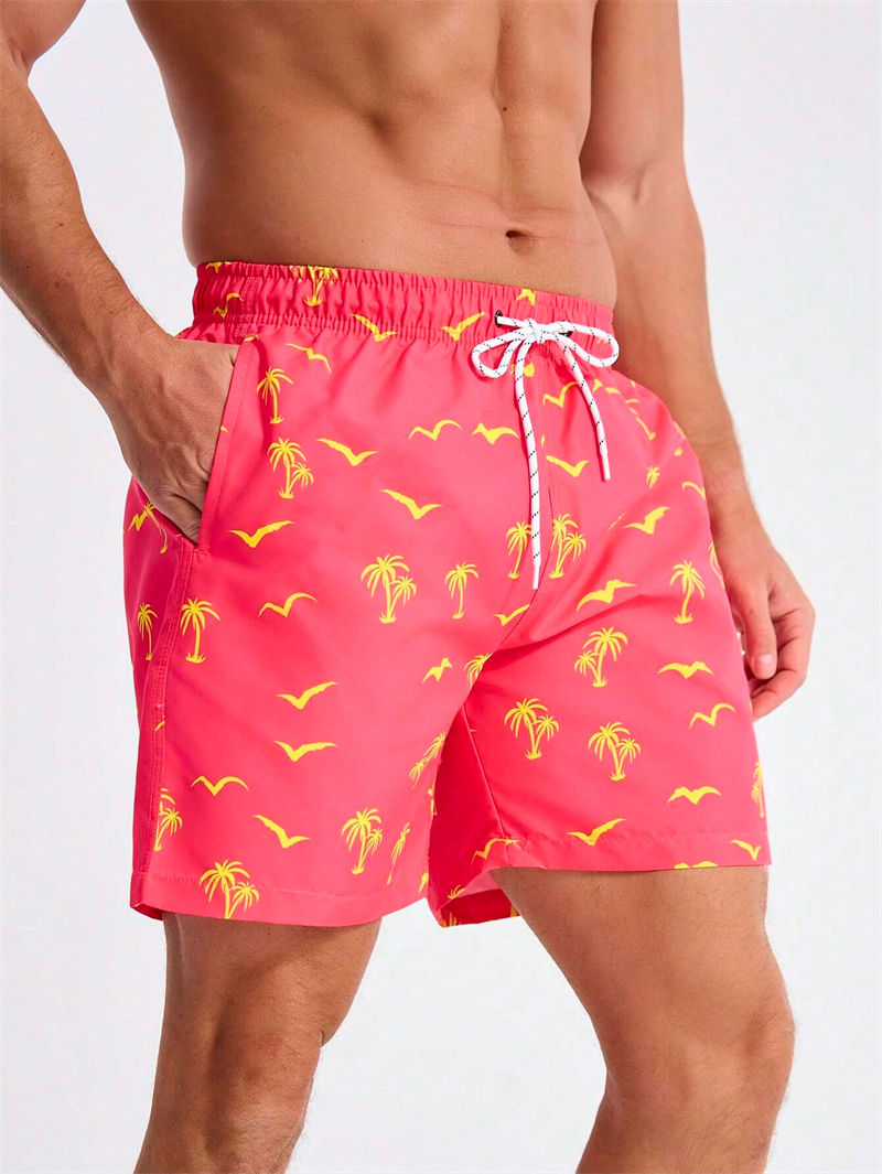 Thumbnail: Men’s Quick‑Dry 3D Print Summer Beach Board Shorts – Drawstring Fit