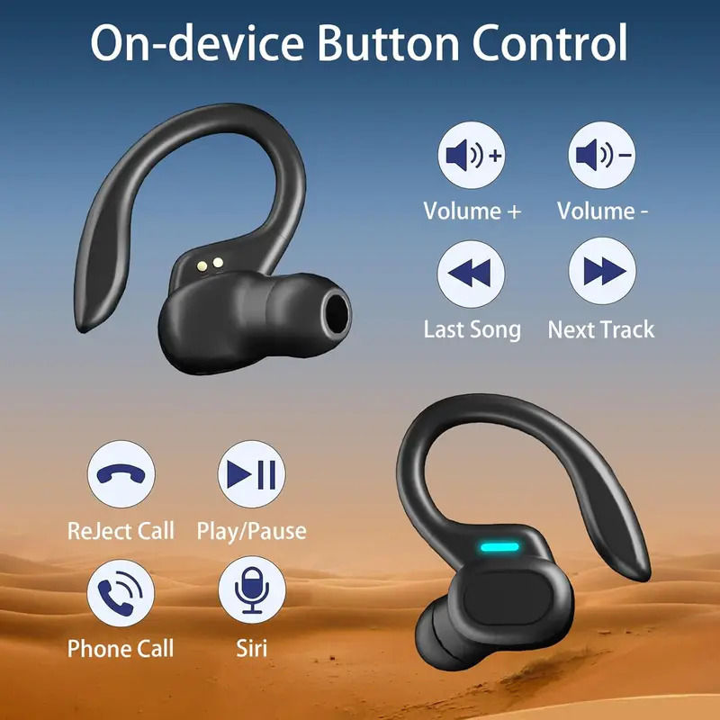 Thumbnail: Pro Wireless Earbuds with Ear-Hook & IPX7 Waterproof