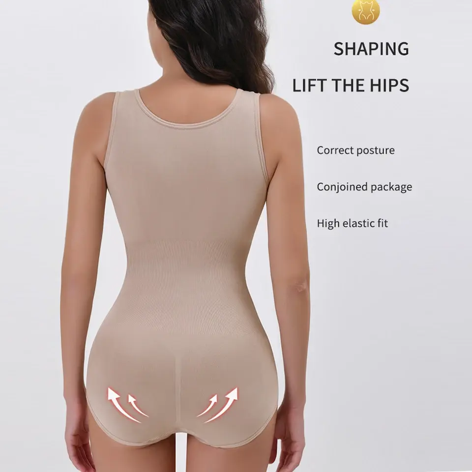 Thumbnail: Women Tummy Control Body Shaper – Slimming Nylon Spandex Bodysuit