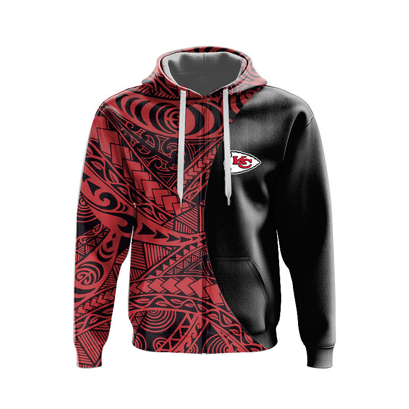Thumbnail: Custom Tribal NFL Print Oversized Hoodie Plus Size Unisex Sweater
